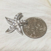 Beautiful Hawaiian Starfish Necklace, Sterling Silver Star Fish CZ Pendant, N2029 Birthday Valentine Wife Mom Girl Gift, Island Jewelry