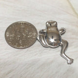 Unique Hawaiian Leaping Frog Necklace, Sterling Silver Frog Pendant, N6121 Birthday Valentine Wife Mom Gift, Unique Island Jewelry