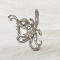 Unique Hawaiian Octopus Necklace, Sterling Silver Octopus CZ Eye Charm Pendant, N2726 Birthday Valentine Mom Gift, Unique Island Jewelry