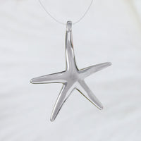 Pretty Hawaiian Starfish Necklace and Earring, Sterling Silver Star Fish Charm Pendant, N2022S Birthday Valentine Wife Mom Girl Gift