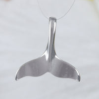 Beautiful Hawaiian Whale Tail Necklace, Sterling Silver Whale Tail Pendant, N2019 Birthday Valentine Wife Mom Gift, Island Jewelry