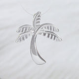 Pretty Hawaiian Palm Tree Necklace, Sterling Silver Palm Tree Charm Pendant, N6123 Birthday Valentine Wife Mom Girl Gift, Island Jewelry