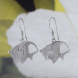 Unique Hawaiian Angel Fish Necklace and Earring, Sterling Silver Angelfish Pendant, N6125S Birthday Valentine Wife Mom Gift, Island Jewelry