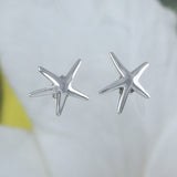 Beautiful Hawaiian Large Starfish Earring and Necklace, Sterling Silver Star Fish Pendant, N6004 Birthday Valentine Wife Mom Gift