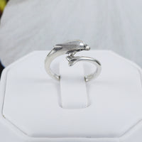 Unique Beautiful Hawaiian Dolphin Ring, Sterling Silver Dolphin Adjustable Ring, R2390 Birthday Anniversary Mom Valentine Gift