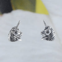 Unique Hawaiian Unicorn Earring, Sterling Silver Unicorn Stud Earring, E8801 Birthday Valentine Wife Mom Gift