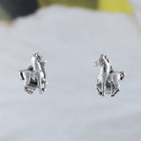 Unique Hawaiian Small Horse Earring, Sterling Silver Horse Stud Earring, E8809 Birthday Valentine Wife Mom Gift