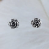 Unique Pretty Hawaiian Rose Earring, Sterling Silver Rose Flower Stud Earring, E8825 Birthday Valentine Wife Mom Gift