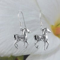 Unique Hawaiian Large Horse Earring, Sterling Silver Horse Dangle Earring, E8670 Birthday Wife Mom Valentine Gift, Island Jewelry