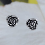 Unique Pretty Hawaiian Rose Earring, Sterling Silver Rose Flower Stud Earring, E8829 Birthday Mom Wife Girl Valentine Gift