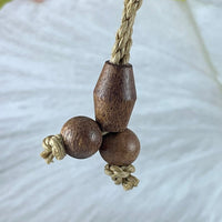Unique Hawaiian Large Koa Wood Fish Hook Necklace, Hand Carved Genuine Koa Wood Fish Hook Necklace, N9131 Birthday Valentine Gift