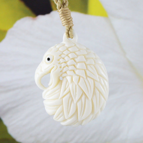 Unique American Eagle Necklace, Hand Carved Buffalo Bone Eagle Necklace, N9129 Birthday Valentine Gift, Island Jewelry