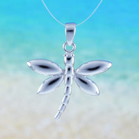 Beautiful Hawaiian Dragonfly Necklace, Sterling Silver Dragonfly Pendant, N6115 Birthday Valentine Wife Mom Girl Gift, Island Jewelry