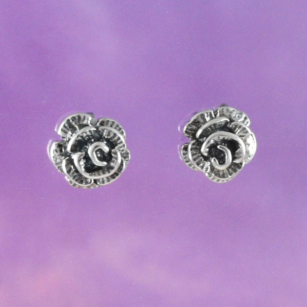 Unique Pretty Hawaiian Rose Earring, Sterling Silver Rose Flower Stud Earring, E8825 Birthday Valentine Wife Mom Gift