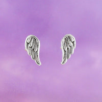 Pretty Hawaiian Angel Wing Earring, Sterling Silver Angel Wing Stud Earring, E8397 Birthday Wife Mom Girl Valentine Gift, Island Jewelry