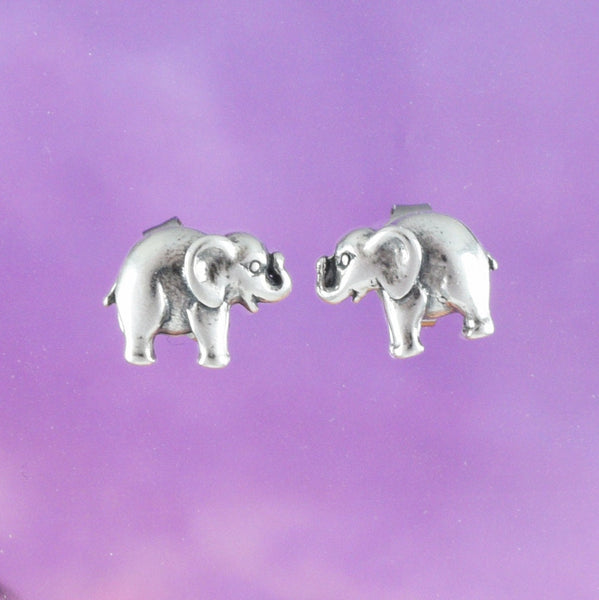 Unique Pretty Hawaiian Small Elephant Earring, Sterling Silver Elephant Stud Earring, E8399 Birthday Wife Mom Girl Valentine Gift